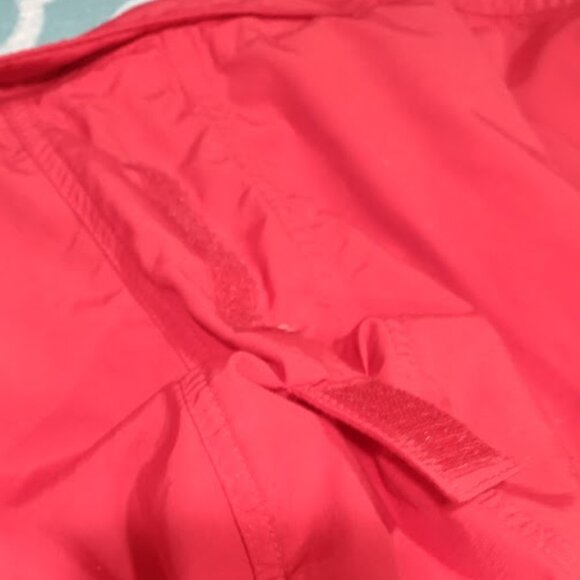 L. L. BEAN RED NYLON UTILITY WINDBREAKER JACKET HOOD POCKETS INNER DRAWSTING L - Picture 14 of 16